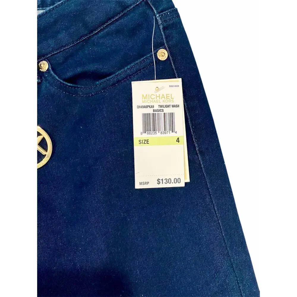 Michael Kors Skinny Jeans Dark Blue NWT Size 4